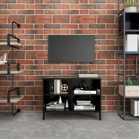 Comoda TV cu picioare metalice, negru, 69,5x30x50 cm 1, Negru, 69.5 x 30 x 50 cm