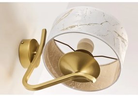 Jupiter 2111 - Aplică de perete KASZMIR 1xE27/15W/230V alb/auriu/decor de marmură