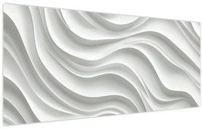 Tablou - Valuri Albe 3D (120x50 cm)