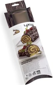 Tava pentru copt Lekue 1009100, 40x30 cm, Silicon platinat, -60°C p/ +220°C, Maro