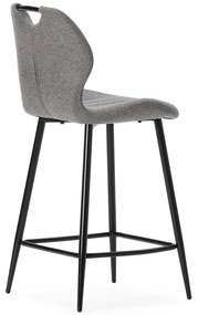 Scaune de bar gri 2 buc. (înălțime șezut 65 cm) Muli – Marckeric