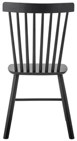 Scaun de dining negru din lemn de arbore de cauciuc Mill – Bloomingville