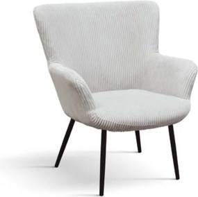 Fotoliu Cielo, structura metalica, Catifea Reiata - GRI DESCHIS