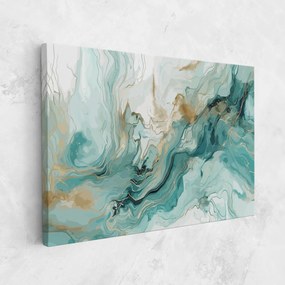Tablou Canvas, 40x60cm, Dormitor si Living, Feng Shui, Apa, Green Gold Water