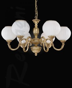Candelabru din alama cu 6 brate design italian 9350