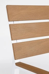 Bancă din aluminiu, alb, 123x59x86 cm, Isak Yes