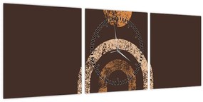 Tablou - Arce portocalii N⁰1 (cu ceas) (90x30 cm)