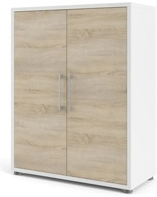 Bibliotecă modulară albă/cu aspect de lemn de stejar 89x113 cm Prima – Tvilum