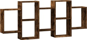 vidaXL Raft de perete, stejar fumuriu, 159x18x65 cm, lemn compozit