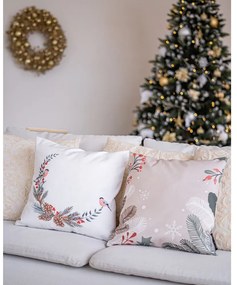 Pernă cu husă din bumbac Crăciun Butter Kings Branches, 45 x 45 cm