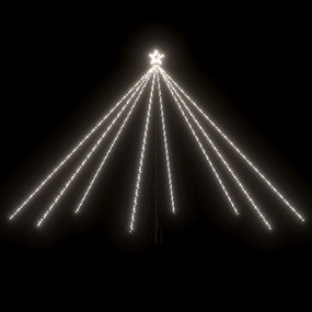 Lumini pentru bradul de Craciun, 576 LED-uri, alb rece, 3,6 m 1, Alb rece, 360 cm, straight led style