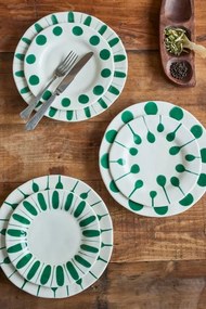Farfurie verde din ceramică – Linora