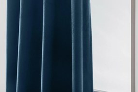 Draperie din catifea opaca Culoare albastru kerosen, VELVET 140x250 cm