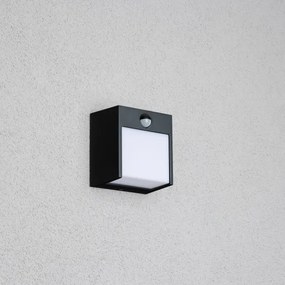 Aplică LED de exterior cu senzor Brilagi TERNI LED/12W/230V negru IP54