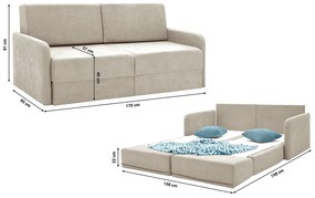Canapea extensibilă Borta (gri maro). 1098576