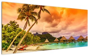 Tablou - Insula Bora Bora (120x50 cm)