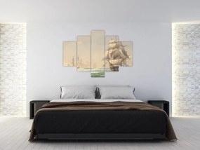 Tablou - Fitz Henry Lane, The United States Frigate President Engaging the British Squadron, reproducere (150x105 cm)