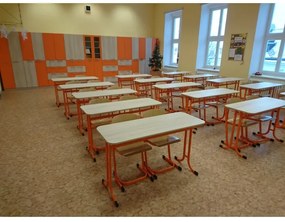 Scaun profesor tapitat, galben - ral 1021