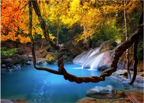 Tablou pe sticlă - Cascade din Asia (70x50 cm)