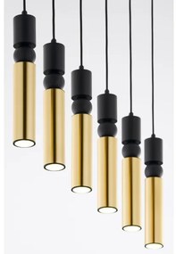 Lustră pe cablu Jupiter 2008 ALAS 6xGU10/10W/230V auriu/negru