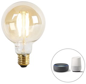 Bec LED inteligent E27 G95 auriu 7W 806lm 1800K - 3000K
