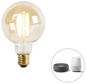 Bec LED inteligent E27 G95 auriu 7W 806lm 1800K - 3000K