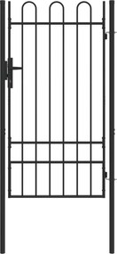 vidaXL Poartă de gard Gri 103 x 225 cm Oțel vopsit electrostatic