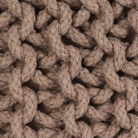 Puf tricotat manual, bumbac, 50 x 35 cm, maro Maro