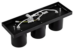 Plafoniera modernă cu spoturi negre cu 3 lumini - Tubo