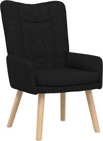 vidaXL fotoliu Negru 63 x 67 x 94 cm Țesătură și placaj