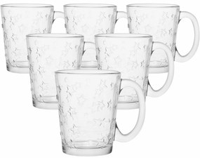 Set 6 căni de sticlă Altom Star 300 ml