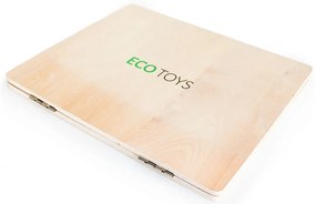 Laptop educațional magnetic din lemn cu telefon și litere