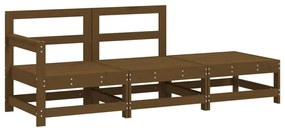 825523 vidaXL Set mobilier de grădină, 3 piese, maro miere, lemn masiv de pin