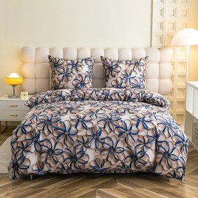 Lenjerie din microfibra FLORVINA bej Dimensiune lenjerie de pat: 2 buc 70 x 90 cm | 200 x 220 cm