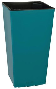 Ghiveci de flori adecvat interior / exterior Gardenico Elise, înălțime 46 cm, turcoaz mat