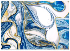 Tablou pe sticlă - Valuri de marmură (70x50 cm)