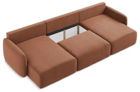 Colțar cărămiziu extensibil/cu spațiu de depozitare Kalena – Makamii