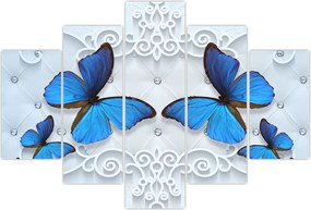 Tablou - Fluturi albaștri (150x105 cm)