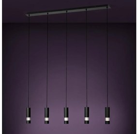 Lustră LED pe cablu BERNABETA 5xGU10/4,6W/230V neagră Eglo 39706