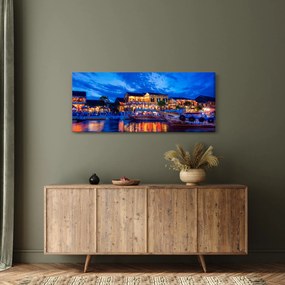 Tablou - Orașul de noapte Hoi An, Vietnam (120x50 cm)