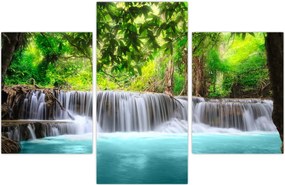 Tablou - Cascadă, turcoaz (90x60 cm)