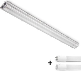 Brilagi -LED Tech. corp de iluminat fluorescent OPTIMA T8 2xG13/18W/230V 6500K IP65 128 cm