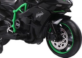 Motocicleta Electrica cu Acumulator Pentru Copii NOVOKIDS™ Ninja Premium Motocross, Viteza din maner, 3-8 ani, Max 30 kg, Cu Melodii si Lumini LED,