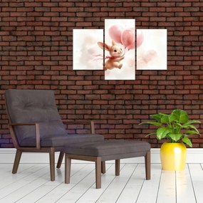 Tablou - Iepuraș cu Baloane (90x60 cm)