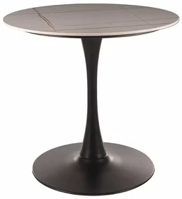 Masă de bucătărie Espero 80 cm, marmură / negru