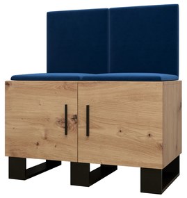 Set mobilier pentru hol Amanda 19 (Stejar artisan + Albastru). 1086024