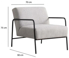 Fotoliu Etorella (gri + negru). 1106495