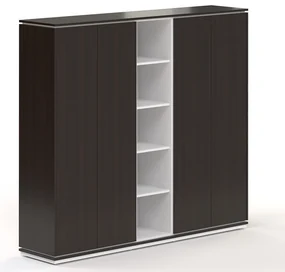 Dulap înalt Creator 202,2 x 44,5 x 185,9 cm, alb / wenge