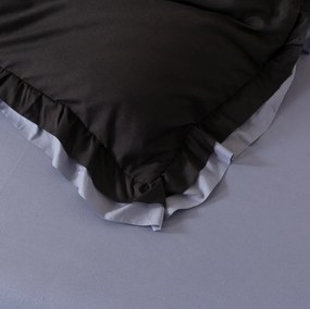 Lenjerie de pat din microfibra RUFFORA negru-gri Dimensiune lenjerie de pat: 70 x 80 cm | 140 x 200 cm