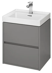 Dulap suspendat pentru lavoar Cersanit Crea mdf gri 50 cm
